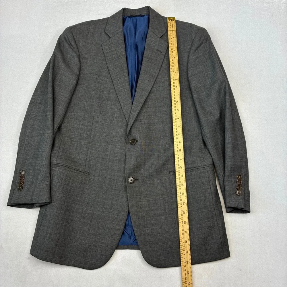 Brooks Brothers Blazer Mens 42R Grey Glen Plaid Wool 2-Button Jacket Sport Coat